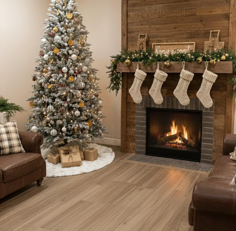 AOGU tree skirt in use under decorated tree adding festive polish