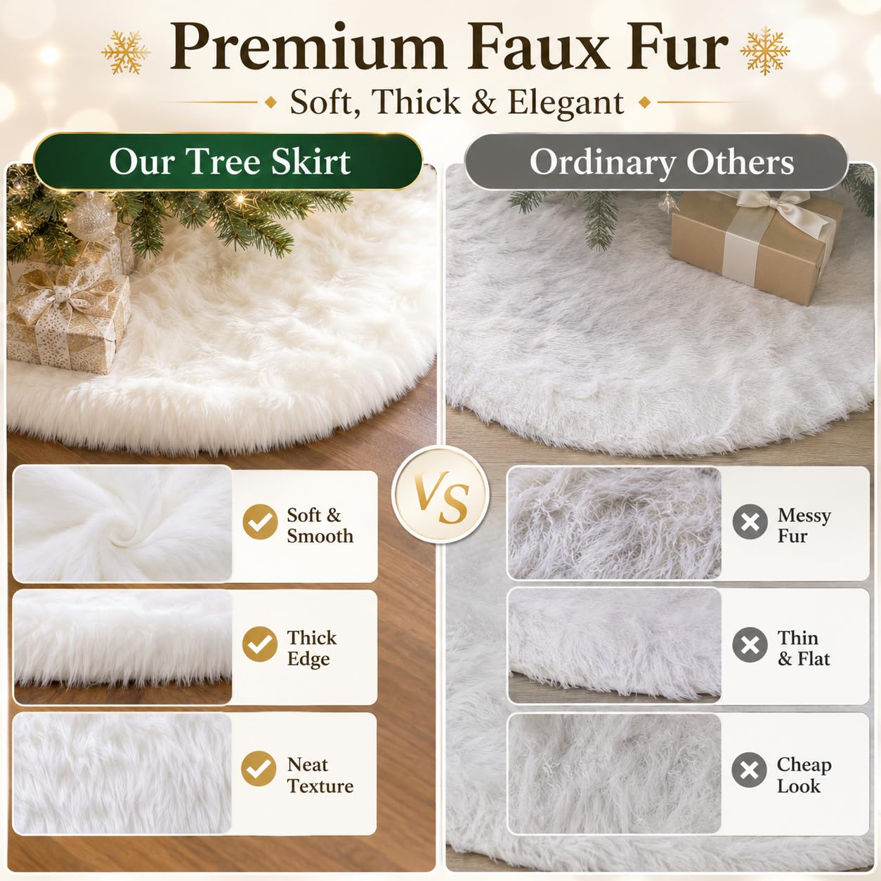 AOGU skirt with gifts showing scale and festive presentation benefits