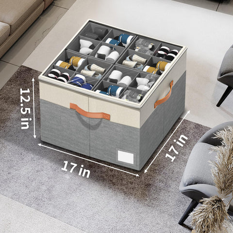 Aokeyee folded organizer flat to show compact off-season storage convenience