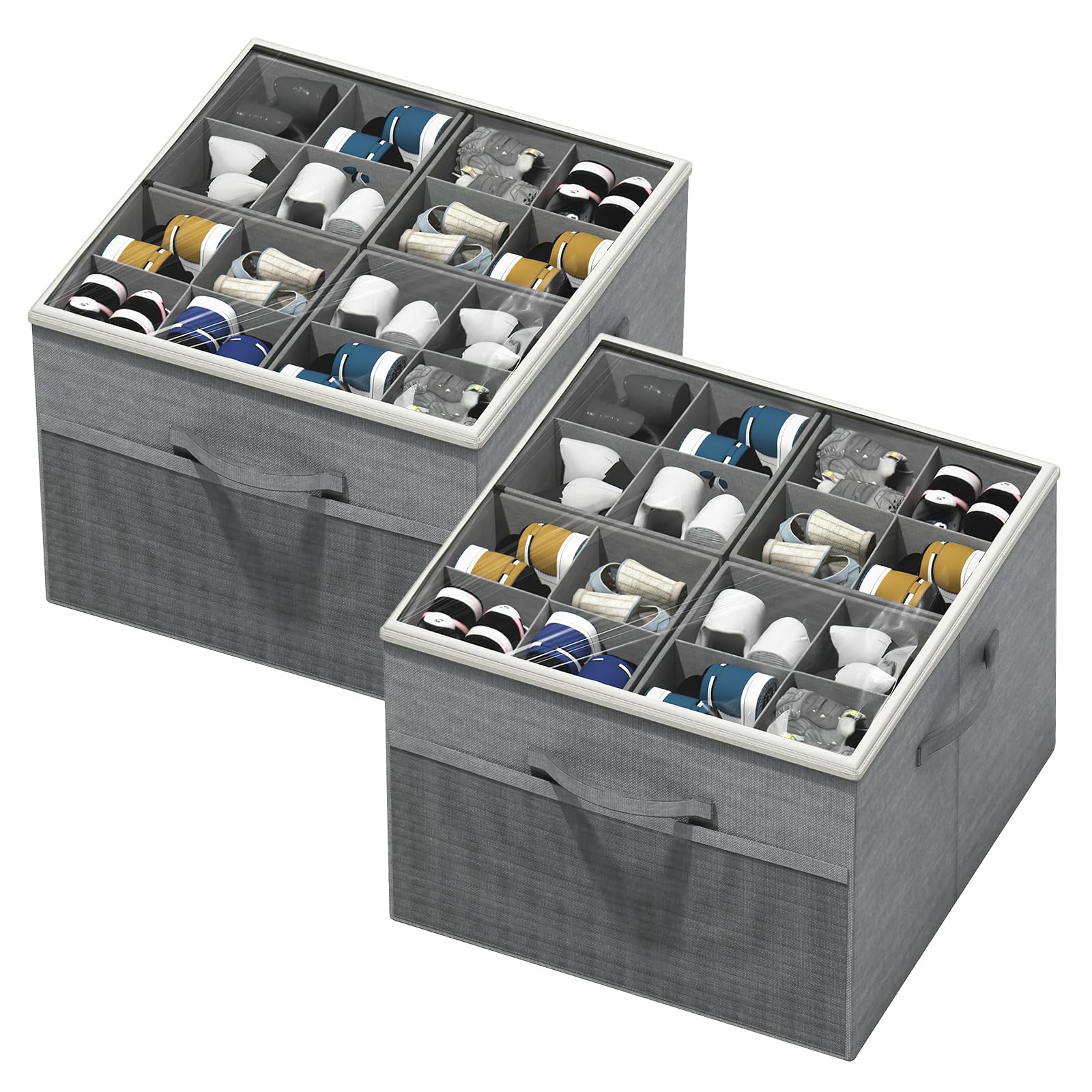 Aokeyee front view showing stacked boxes and neat organization benefit
