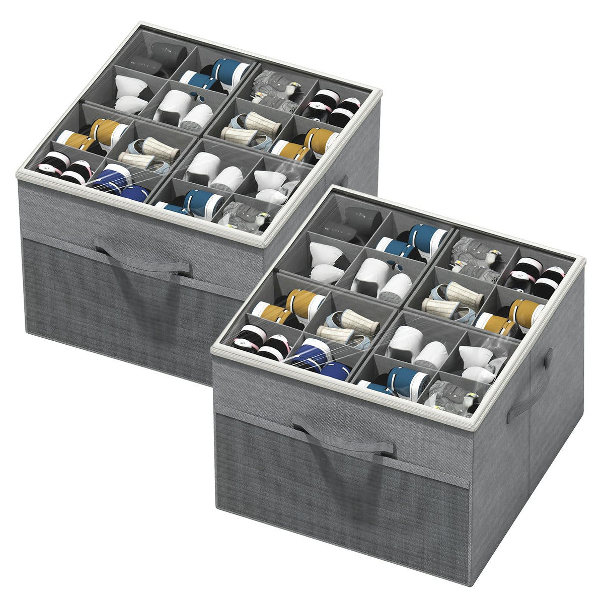 Aokeyee front view showing stacked boxes and neat organization benefit