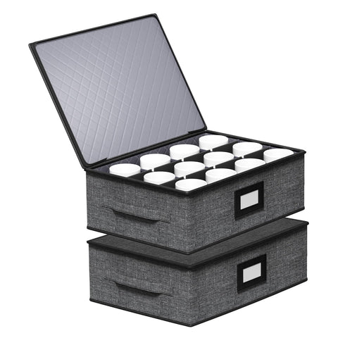 Aokeyee front view showing closed hard-shell cup organizer for neat storage