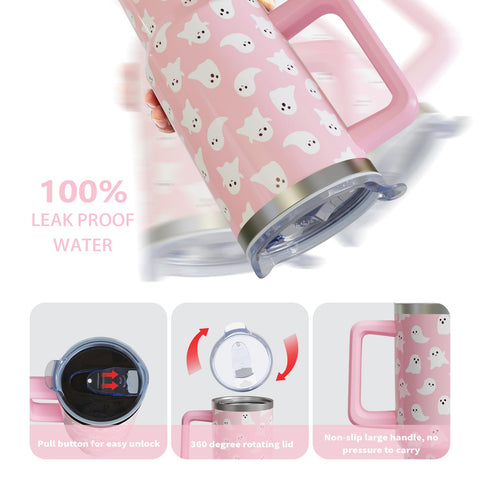 Aokoyi tumbler beside a smartphone to show 40oz scale and fewer refills