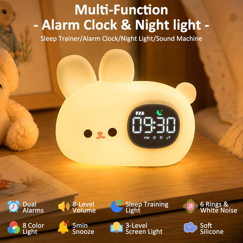Aokpsrt Bunny soft-silicone side view highlighting durable, child-safe casing