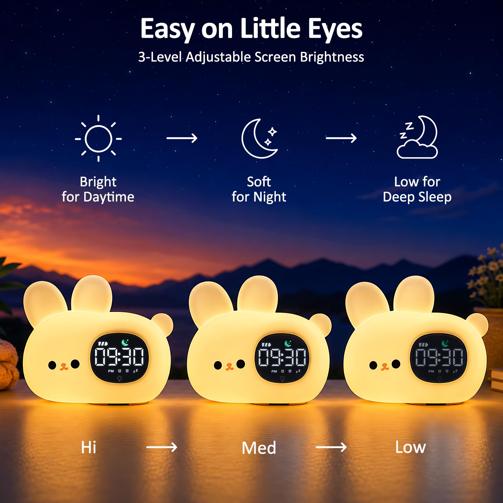 Aokpsrt Bunny control panel highlighting white-noise and volume selection