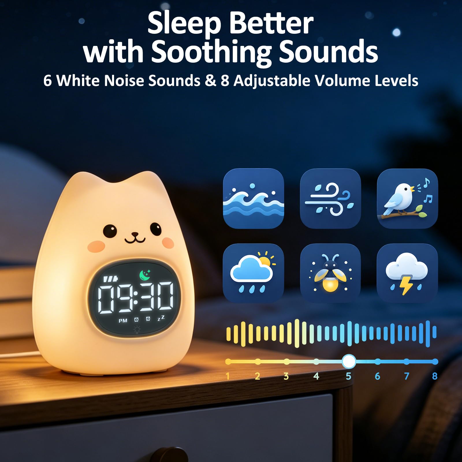 Aokpsrt clock in a toddler room lifestyle scene demonstrating routine support benefit