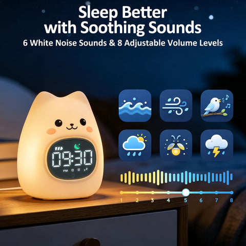 Aokpsrt clock in a toddler room lifestyle scene demonstrating routine support benefit