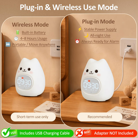Aokpsrt plugged in on a bedside table showing reliable overnight power benefit