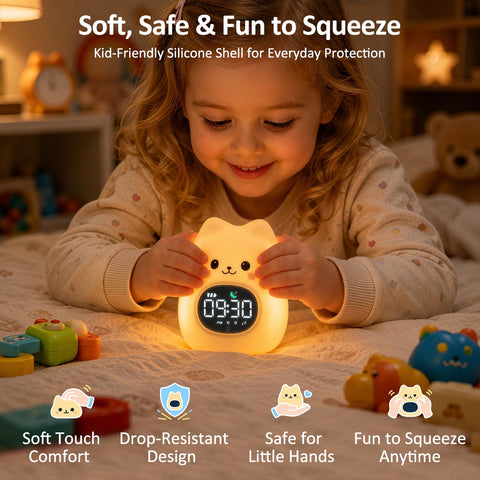 Aokpsrt next to a toy showing scale for toddler-sized hands and portability benefit