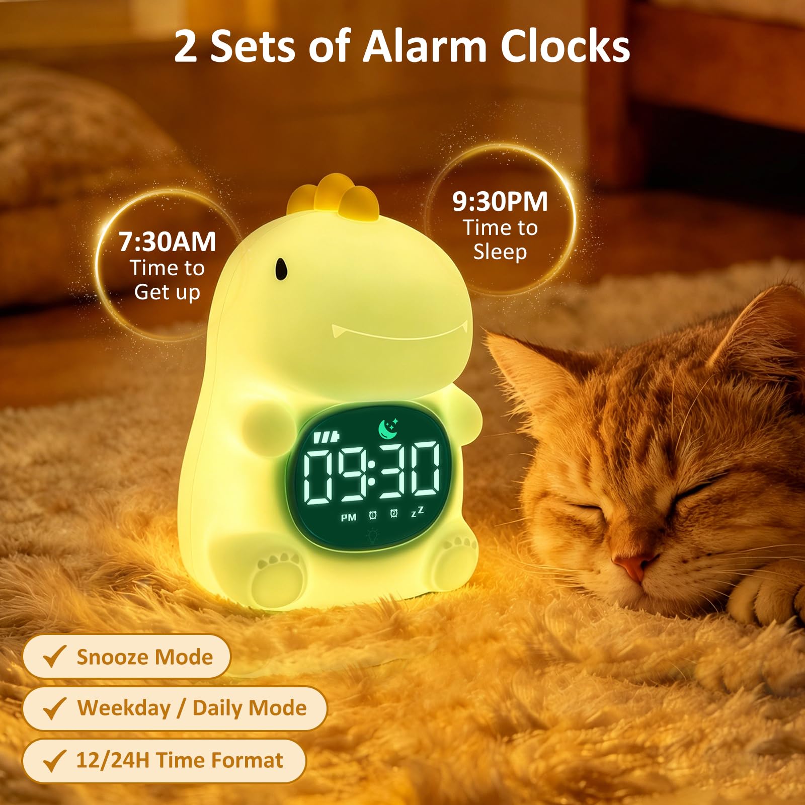 Aokpsrt night light cycling multiple colors to comfort children and cue wake times