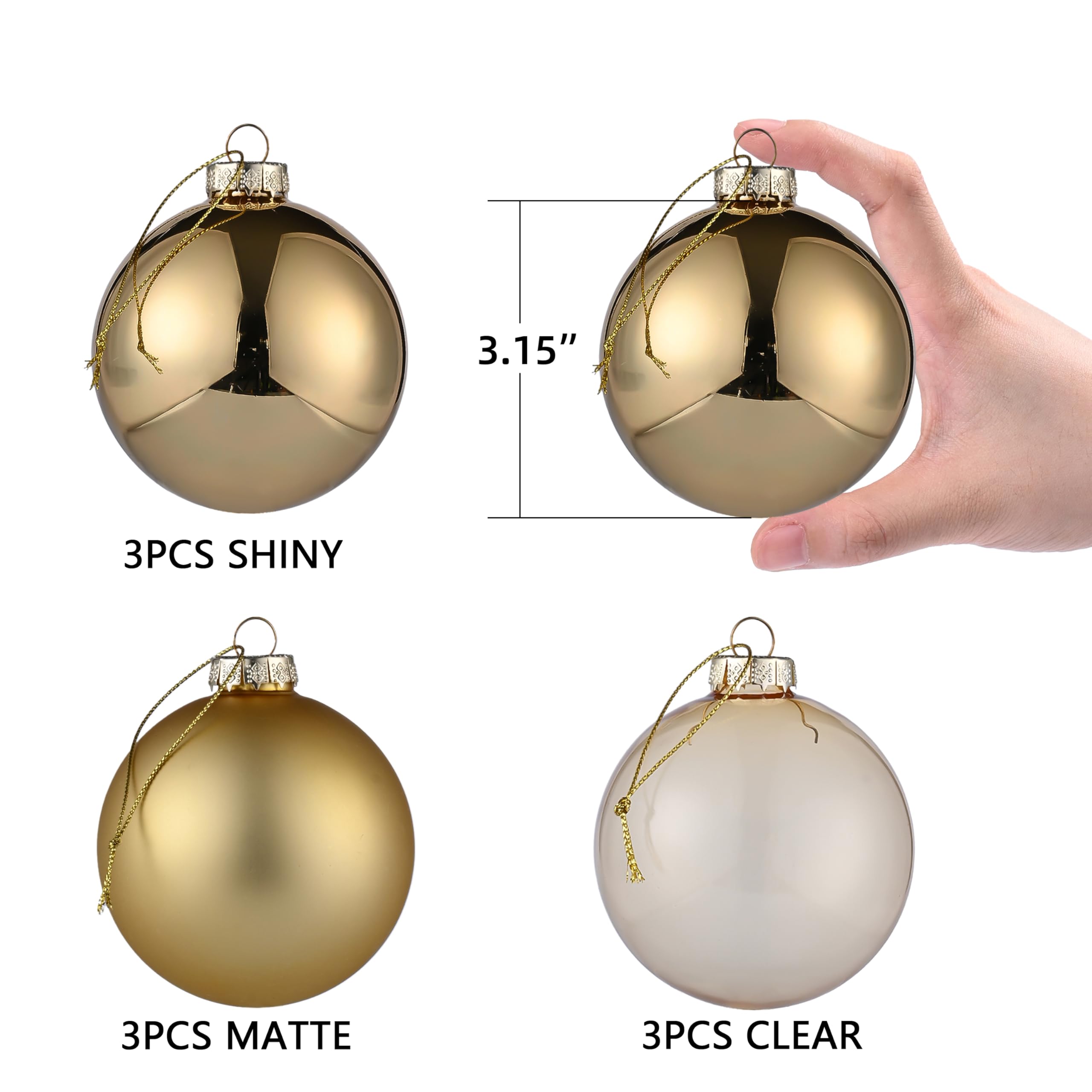 AOMOONOA gold baubles arranged in a bowl as centerpiece benefit elegant table decor
