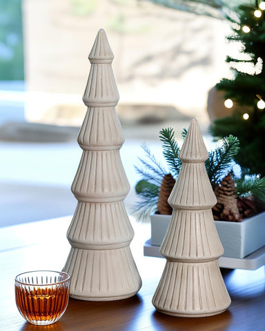 AOMOONOA trees on a living room shelf showing scale and layering benefits