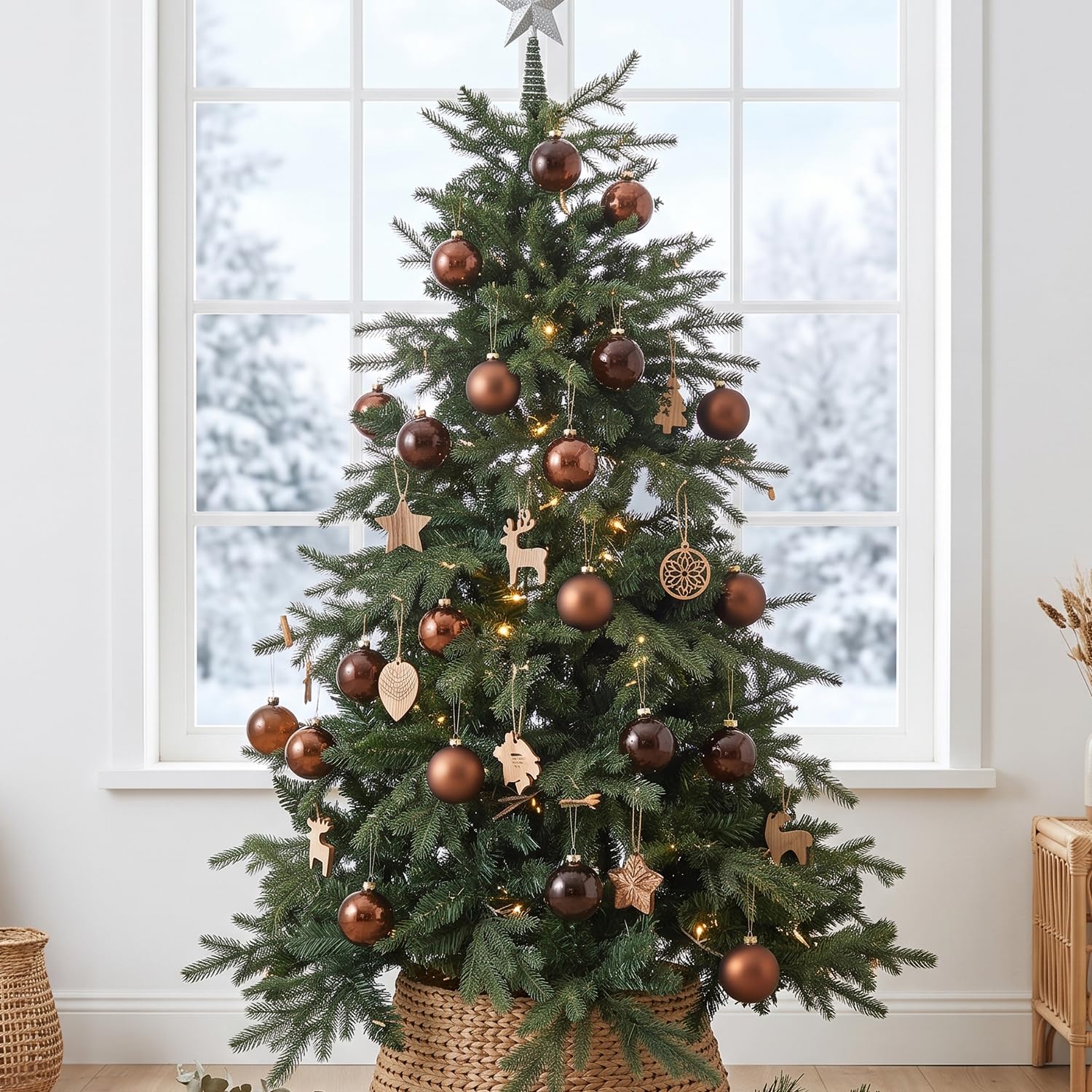 AOMOONOA ornament in hand showing 3.15-inch size for scale