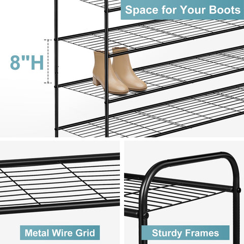 AOODA showing tall boots on removed-tier space for boot storage