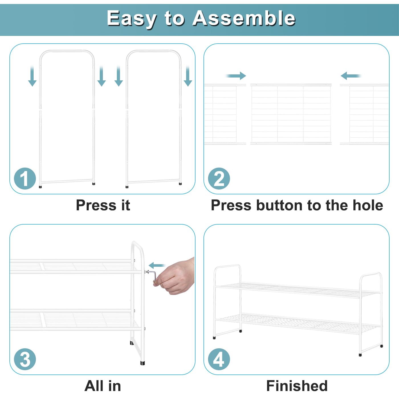 AOODA numbered parts laid out to show easy assembly and quick setup benefit