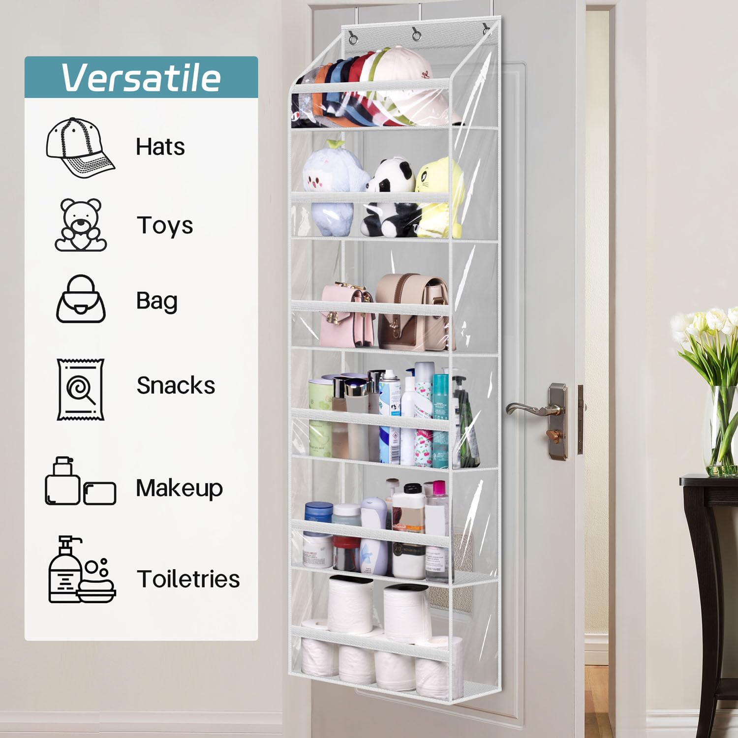 AOODA lifestyle in bedroom showing organized hat display freeing closet shelf space