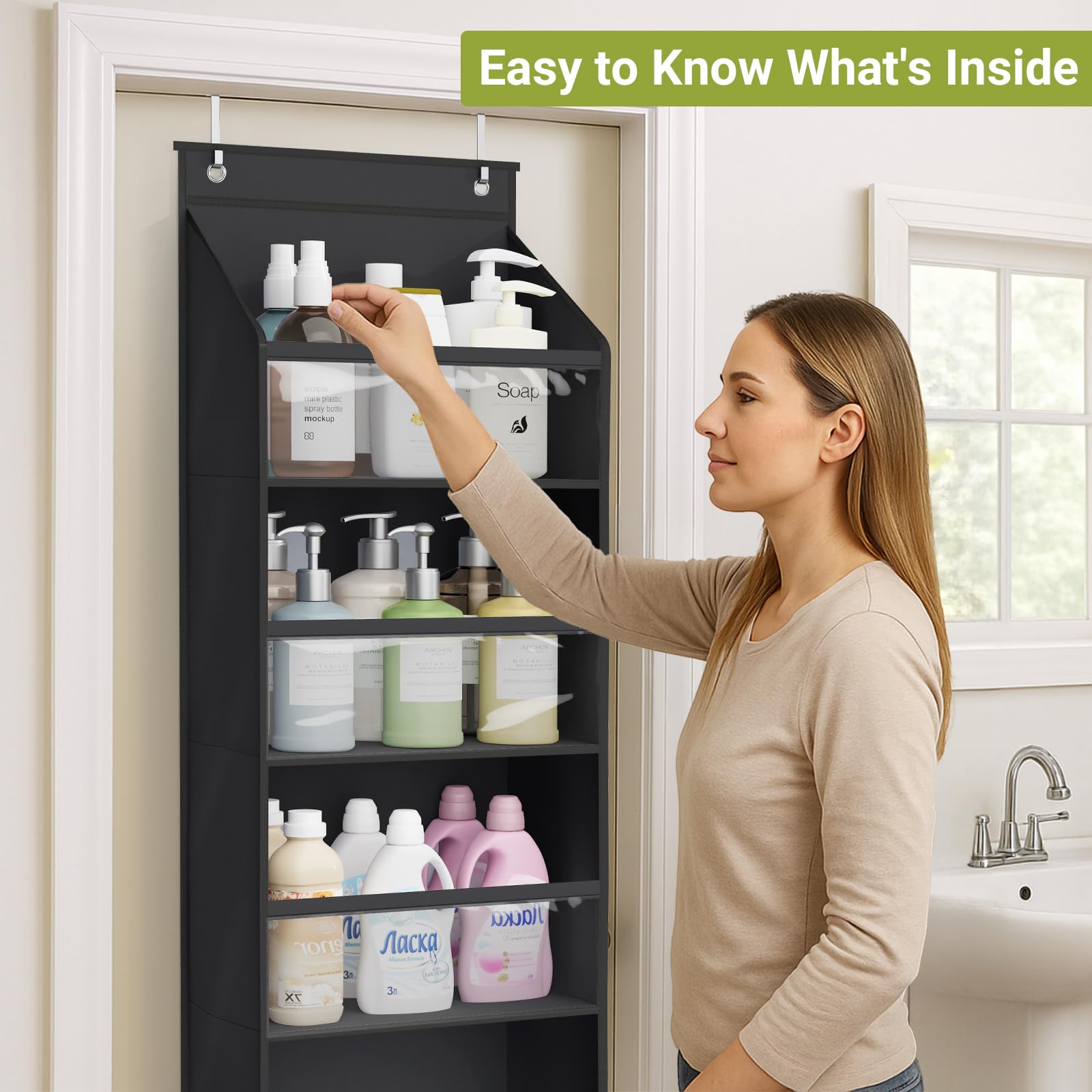 AOODA filled pockets with diapers and bottles demonstrating large capacity and organization