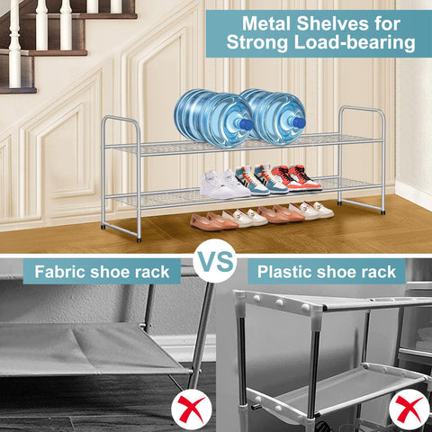 AOODA shoe rack fitted inside a closet demonstrating tidy storage and accessibility