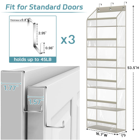 AOODA rack hung on standard door showing scale and space saving