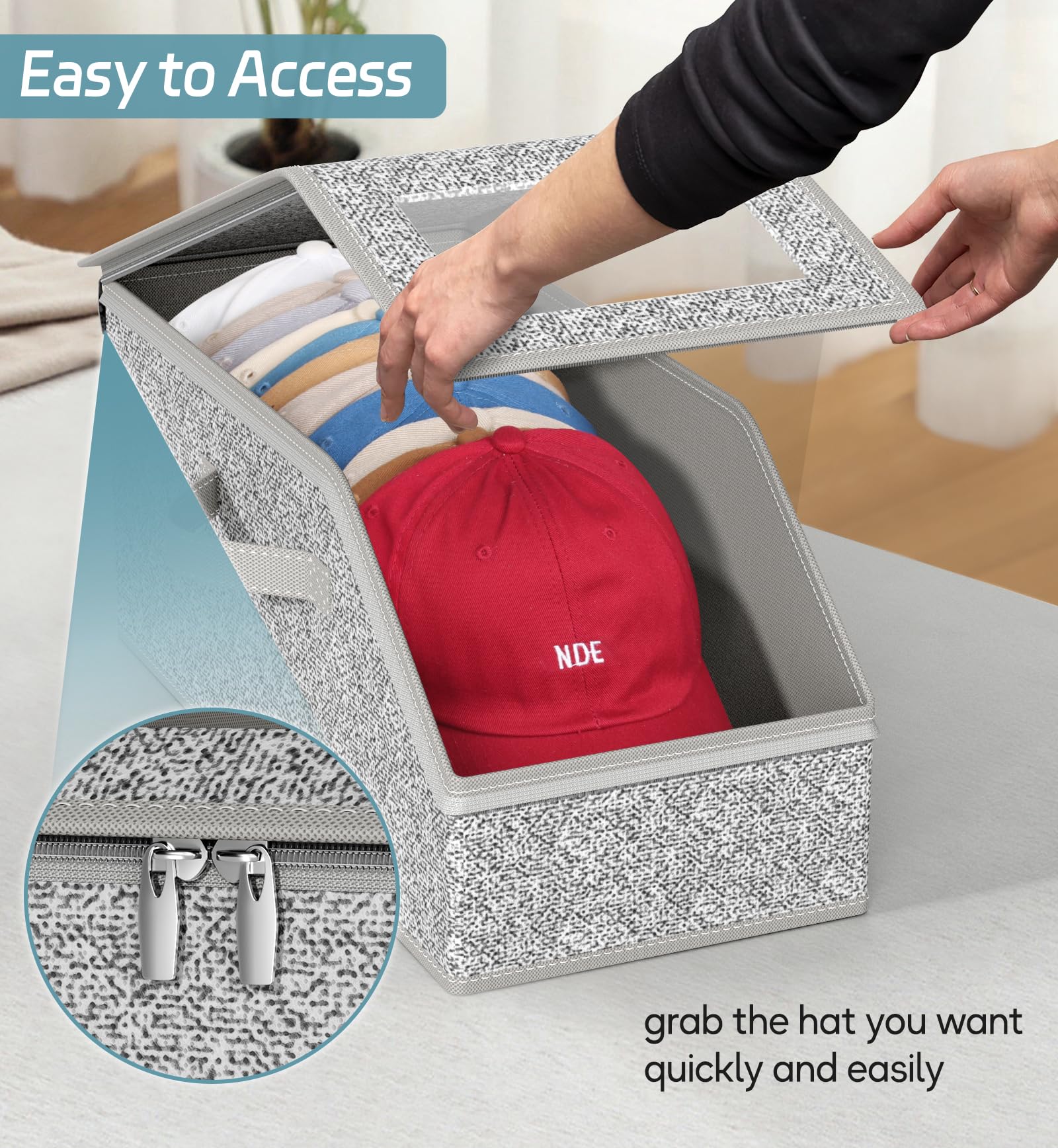 AOODA stacked organizers in a wardrobe saving vertical space