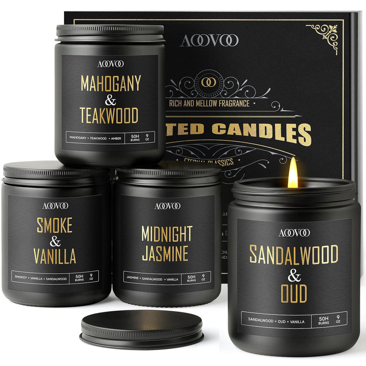 AOOVOO black jar front packaging showcasing premium gift-ready design