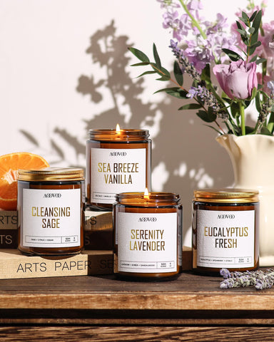 AOOVOO glass jars with gold labels highlighting premium presentation and shelf-ready design