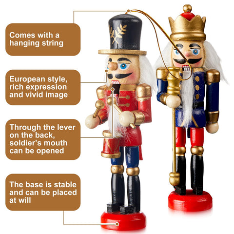 Aoriher nutcracker ornaments hanging on tree providing festive color and lightweight balance
