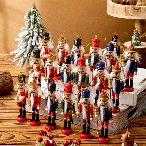 Aoriher nutcracker attached to wrapped gift demonstrating charming topper and presentation boost