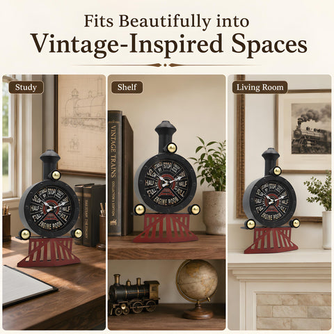 AOROTOE clock on mantel adding nostalgic focal point to living room