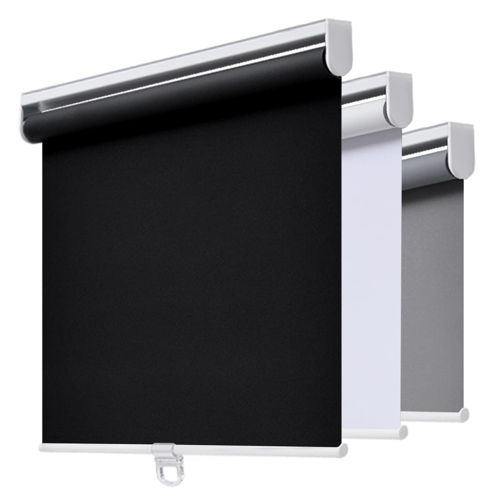 AOSKY front view showing packed roller shade and label for quick identification and fit