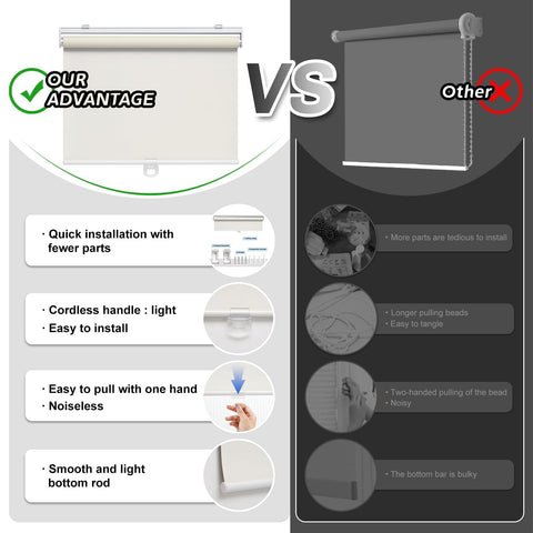 AOSKY installed in bedroom improving darkness and privacy in lifestyle setting