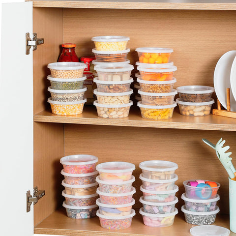 AOZITA containers in dishwasher top rack for easy cleanup and time-saving sanitation