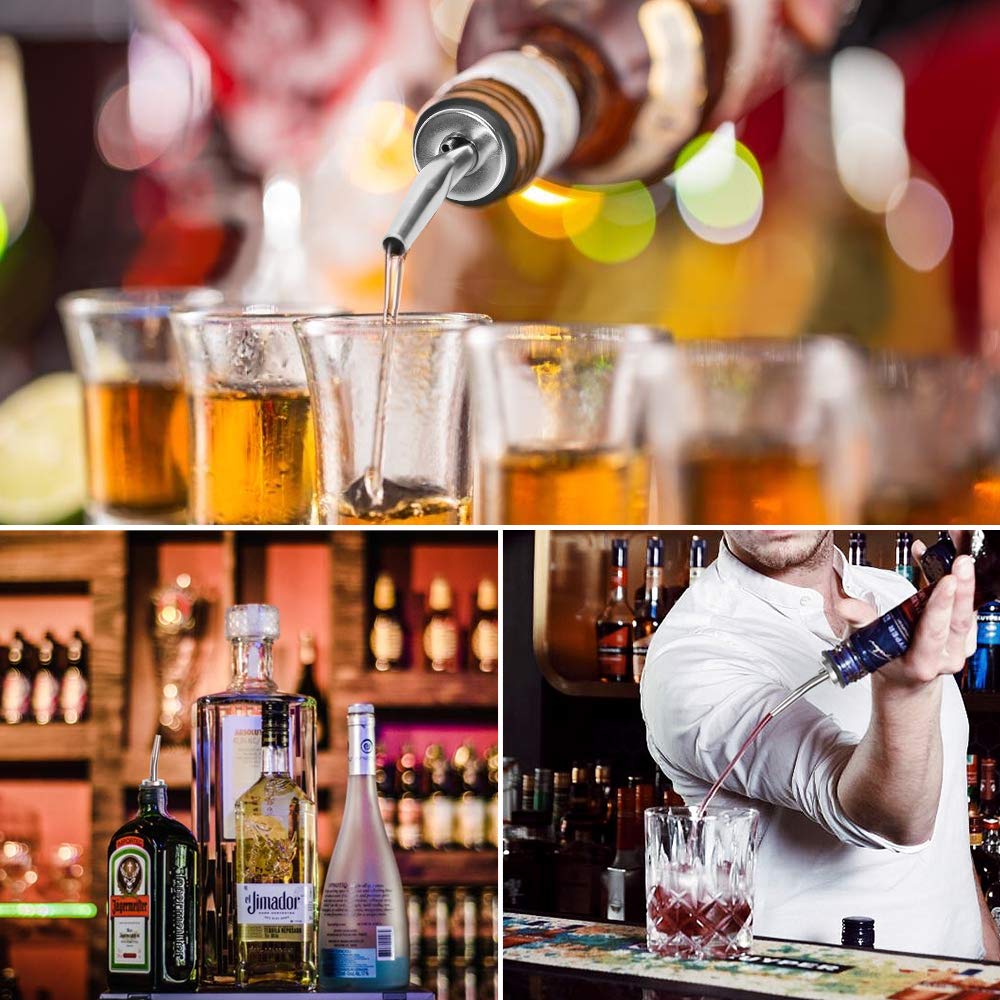 AOZITA pourers displayed in kitchen bar setting, professional presentation benefit