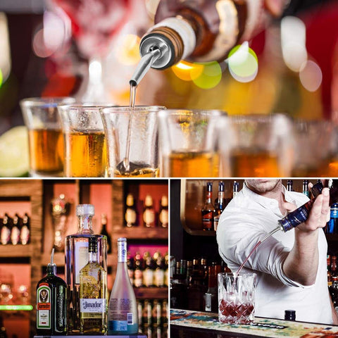 AOZITA pourers displayed in kitchen bar setting, professional presentation benefit