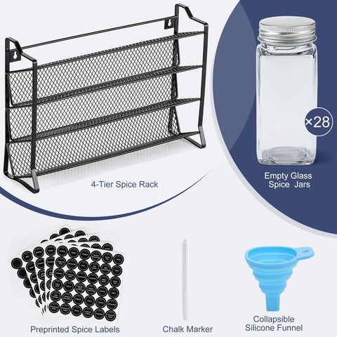 AOZITA close-up of clear glass jars with silver dual-function lids for precise pouring