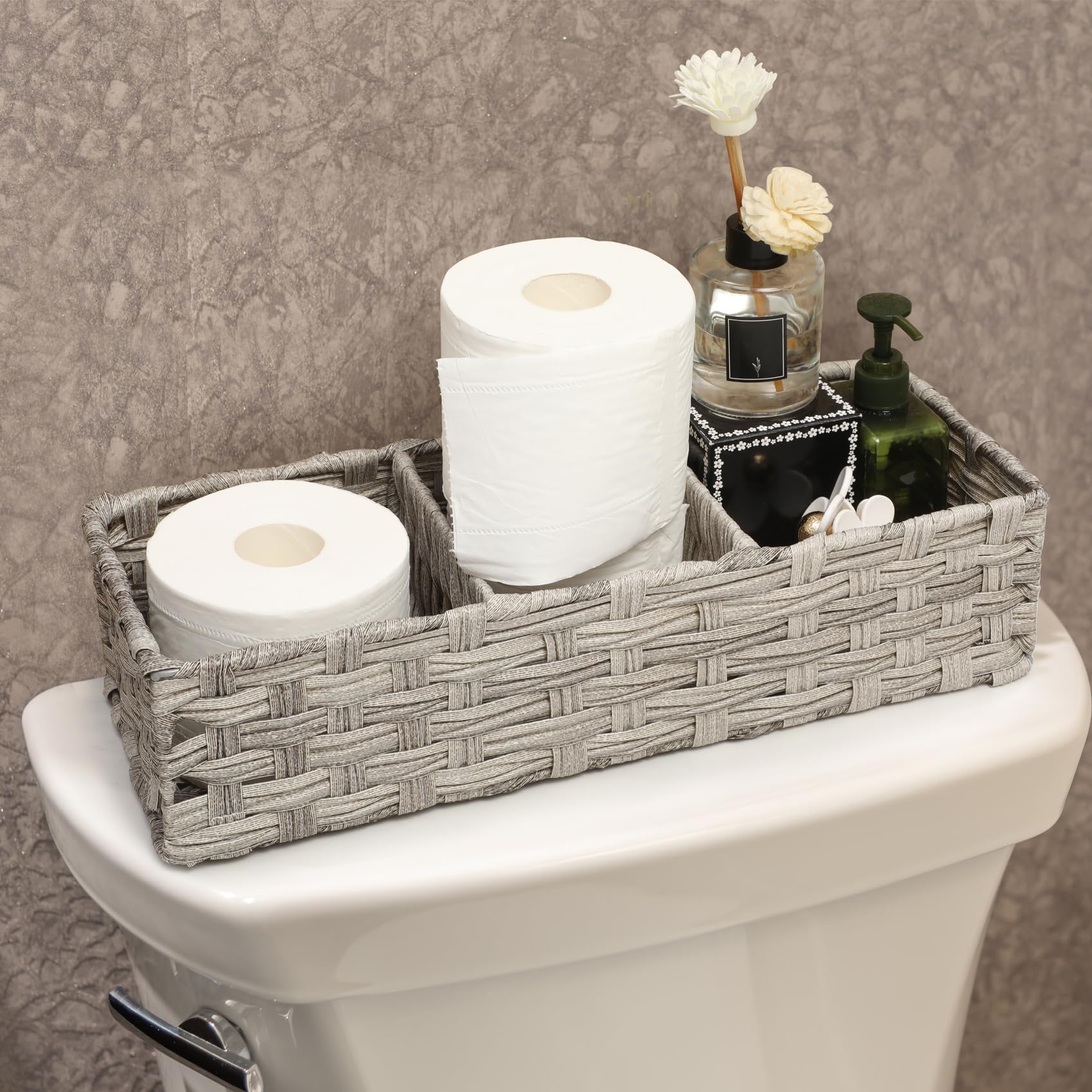 aozita styled on vanity with toiletries showing decorative organization