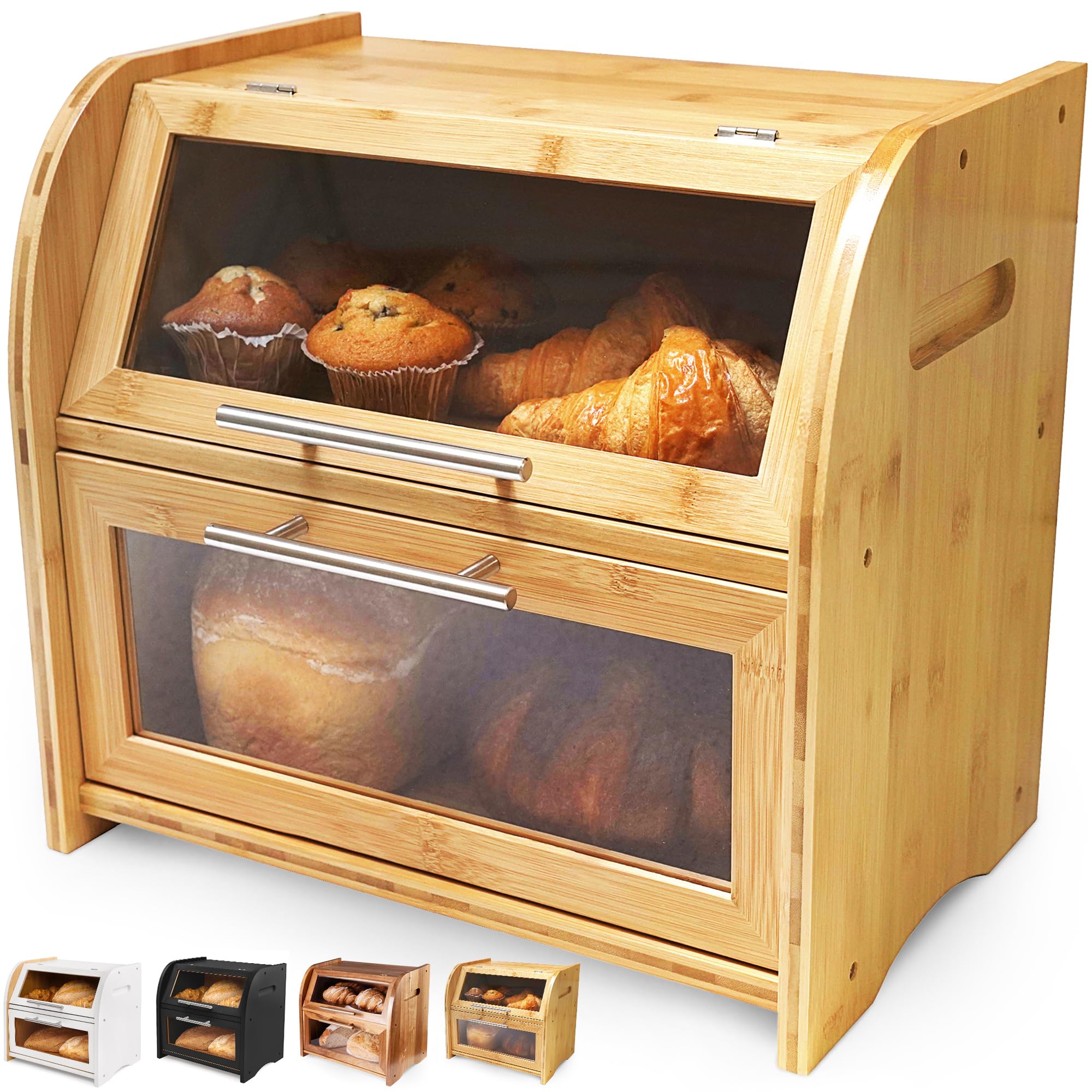 Apace Living Arise front view showing two-shelf storage and neat countertop organization