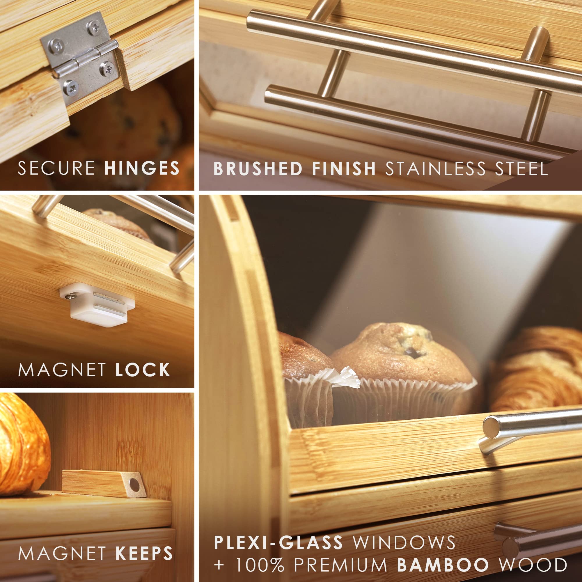 Apace Living Arise interior shelf close-up showing sturdy bamboo construction and load support