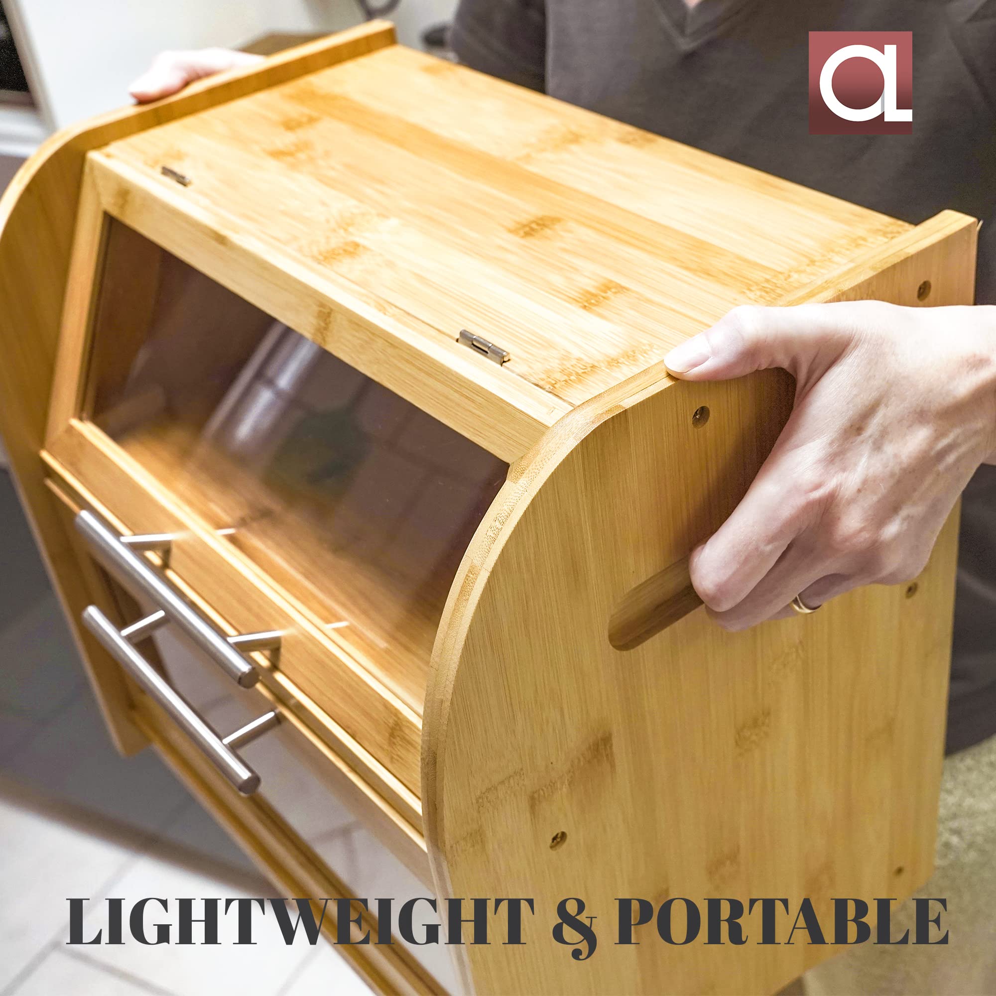 Apace Living Arise beside a standard sandwich loaf illustrating extra-large capacity