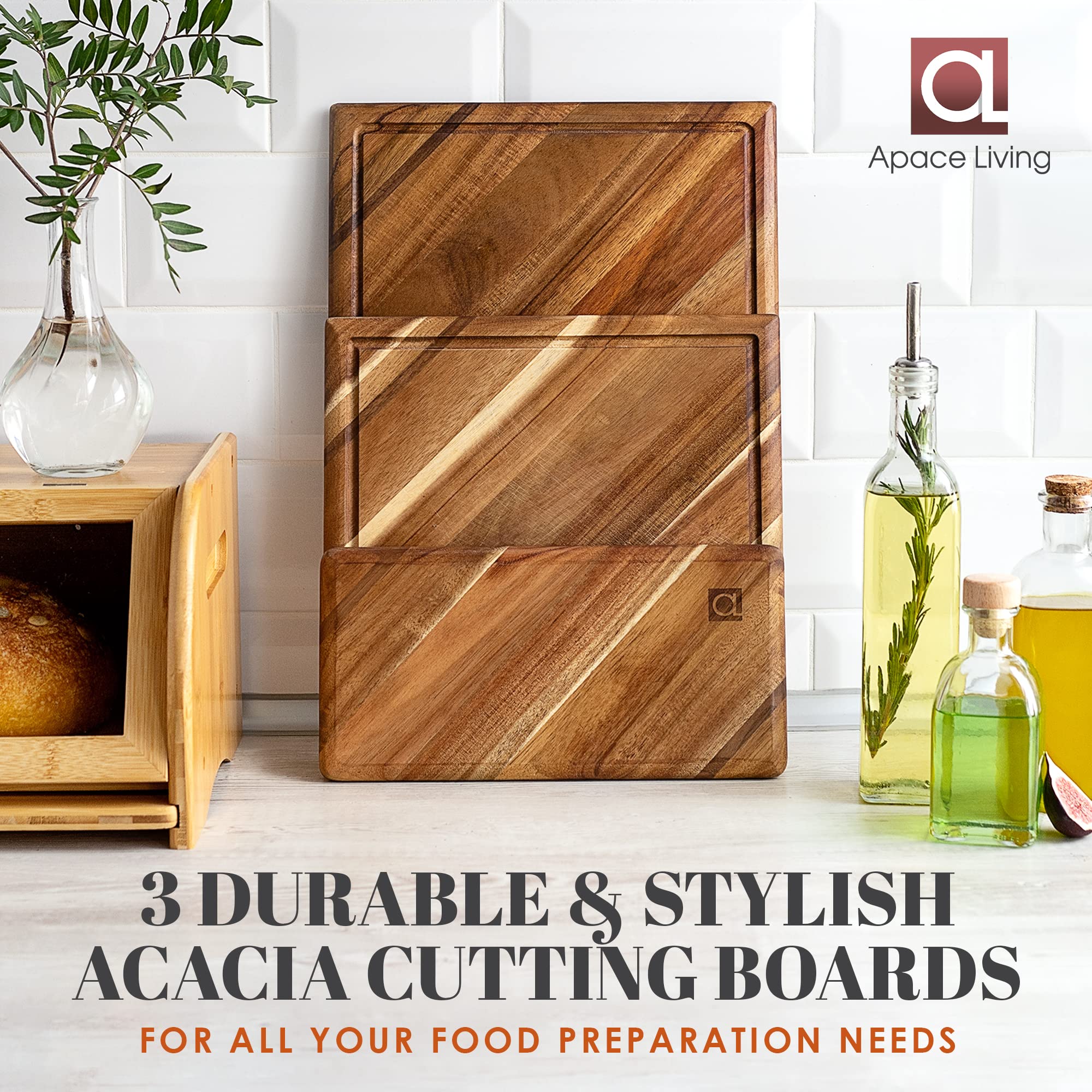 Apace Living close-up of acacia grain highlighting durable, attractive wood