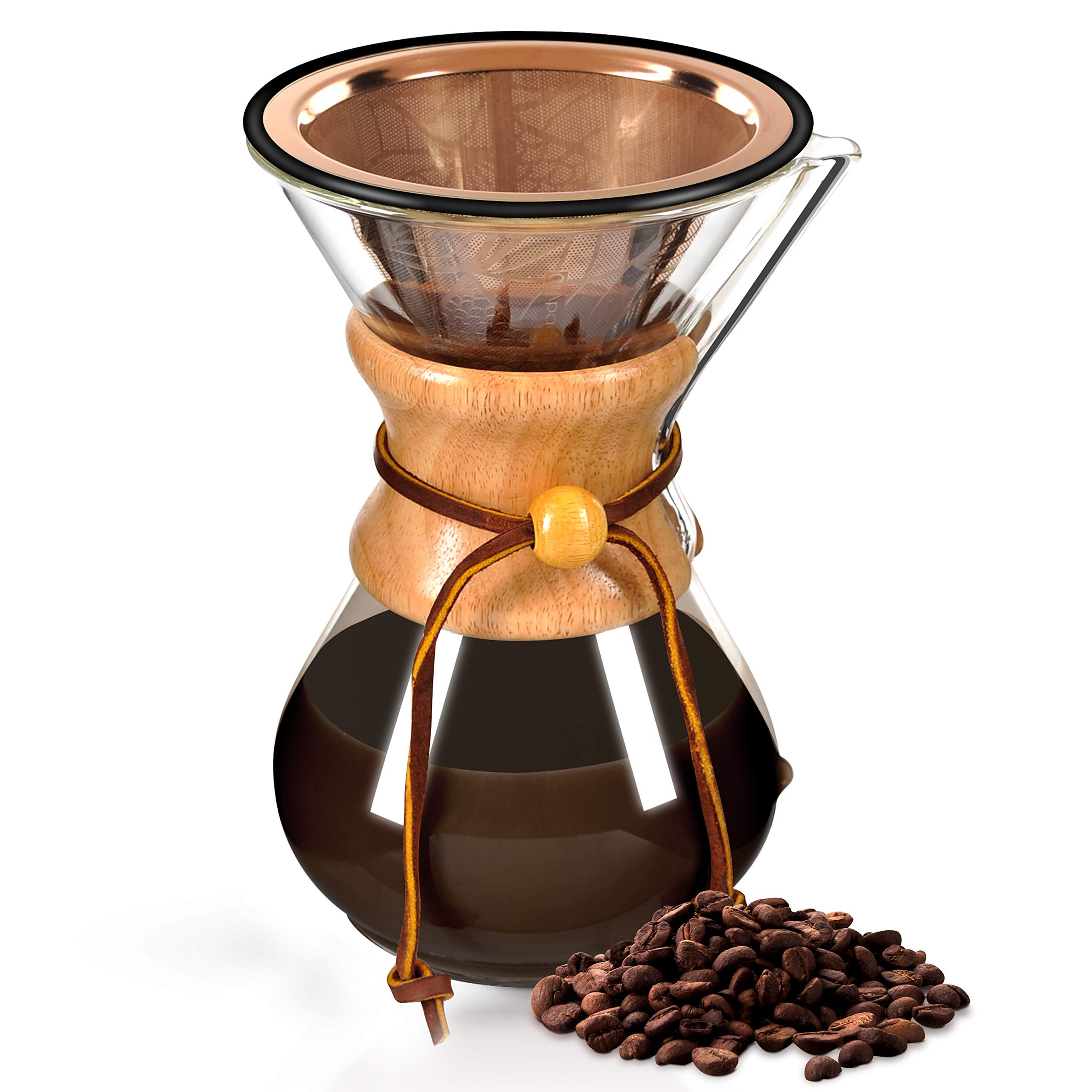 Apace Living filter placed on Hario V60 illustrating compatibility and steady pour benefit
