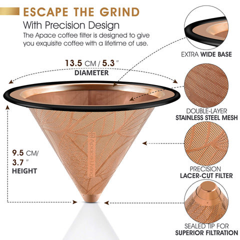 Apace Living sealed tip detail demonstrating full-coverage extraction and no-grind escape