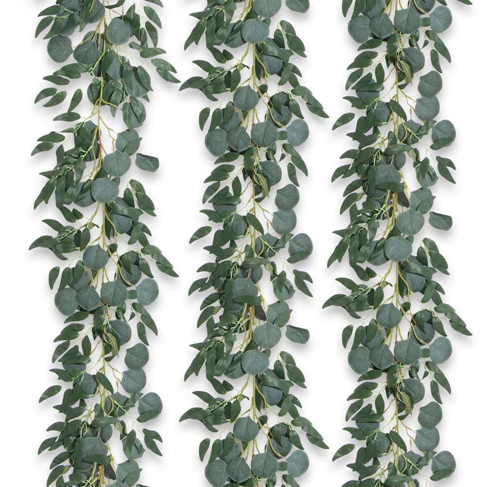 Apeair front view of three eucalyptus vines showing full set and packaging benefit