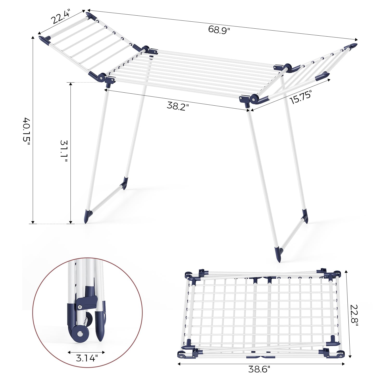 APEXCHASER folded flat profile for compact storage and easy stowing