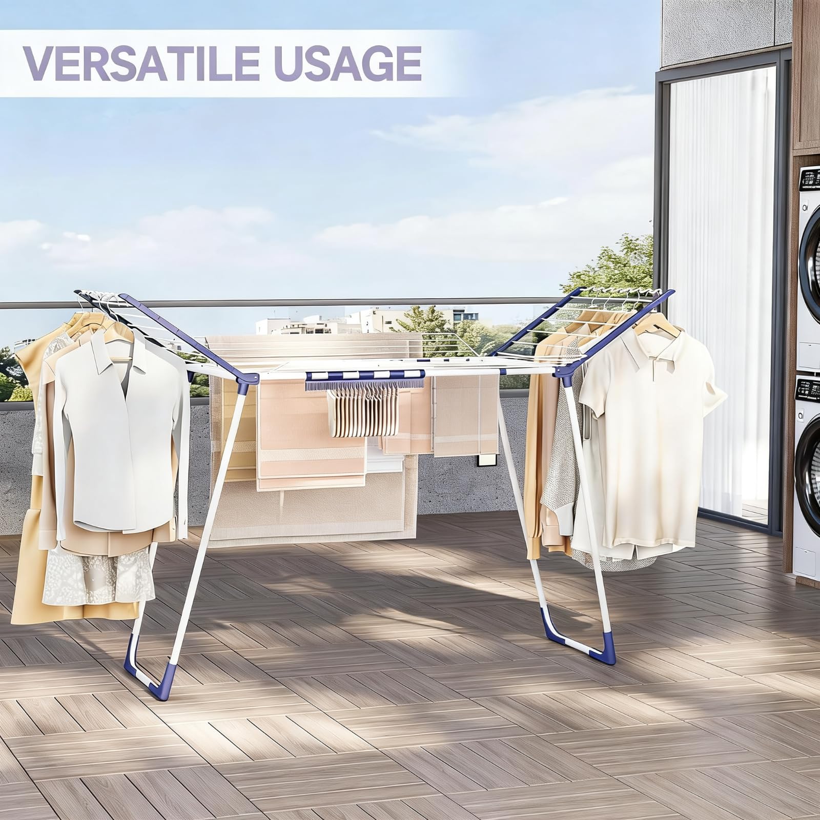 APEXCHASER beside a stack of clothes showing real-world capacity and scale
