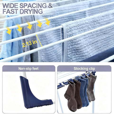 APEXCHASER extended wings for small items showing organized drying benefit
