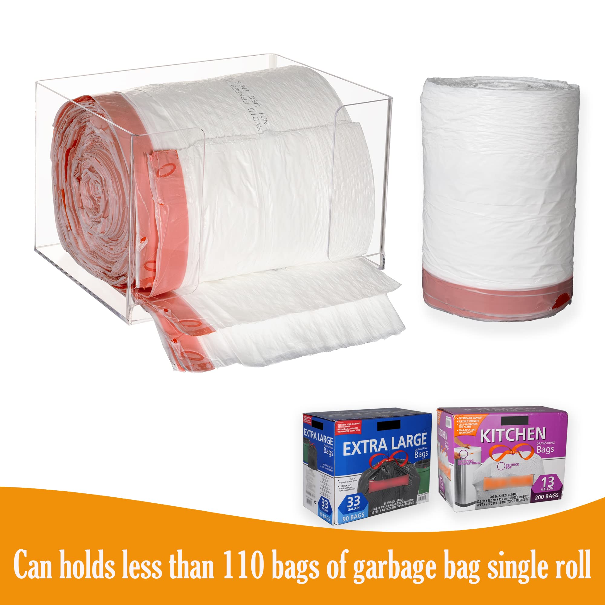 Aphbrada mounted under sink organizing large rolls and freeing shelf space