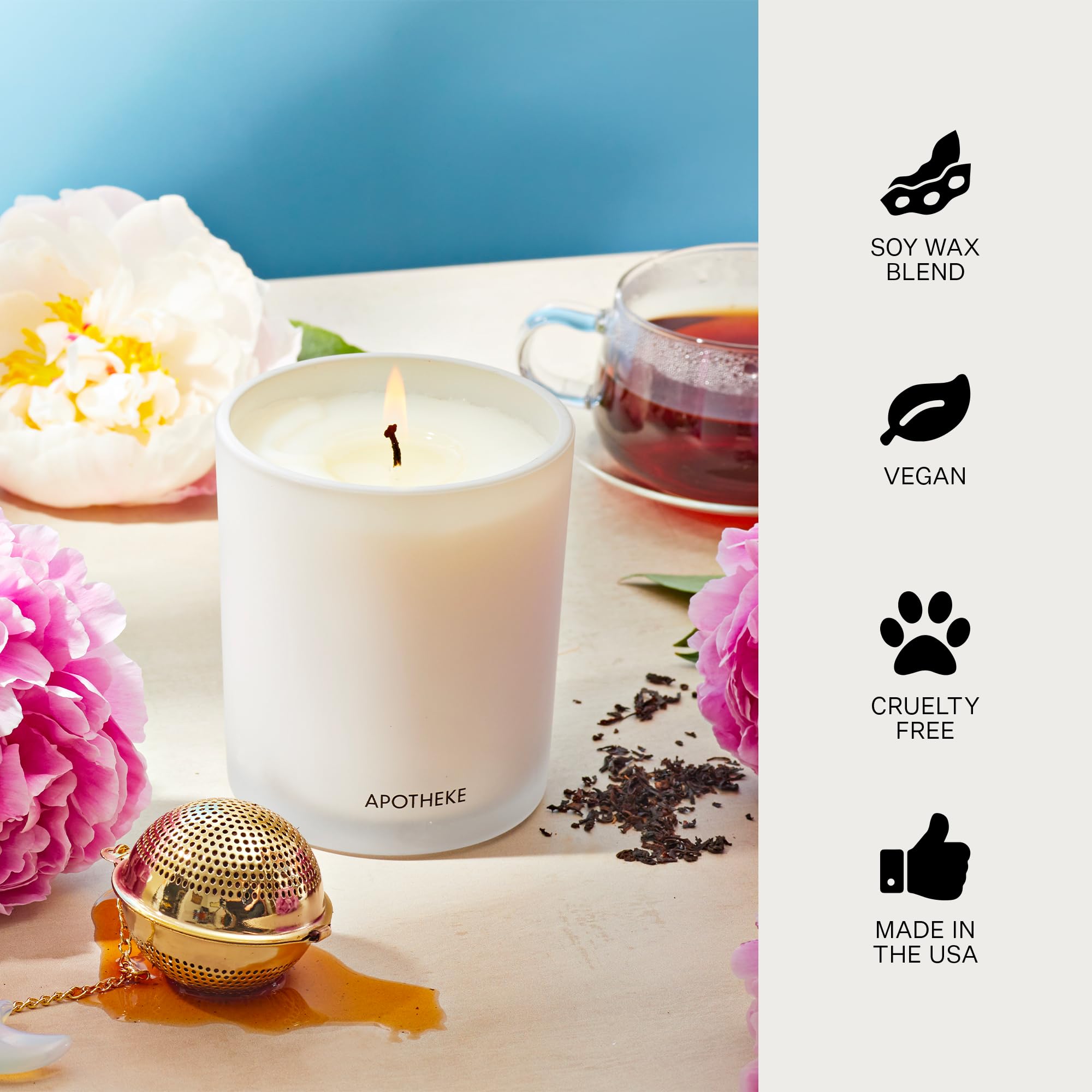APOTHEKE candle in gift packaging suitable for housewarming or holiday gifting