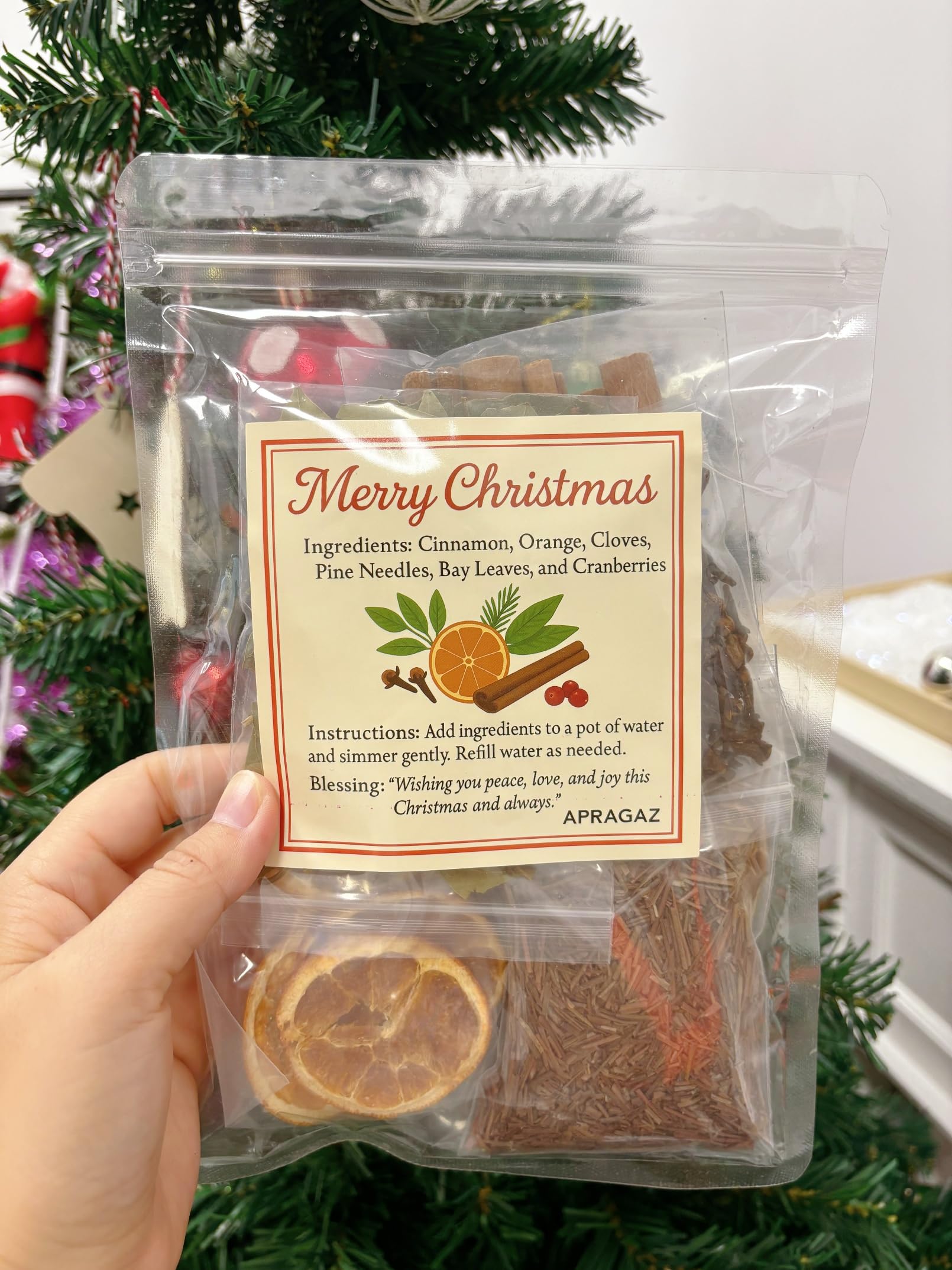 apragaz individual sachet contents spread on wood showing ingredient variety benefit: identifiable botanicals