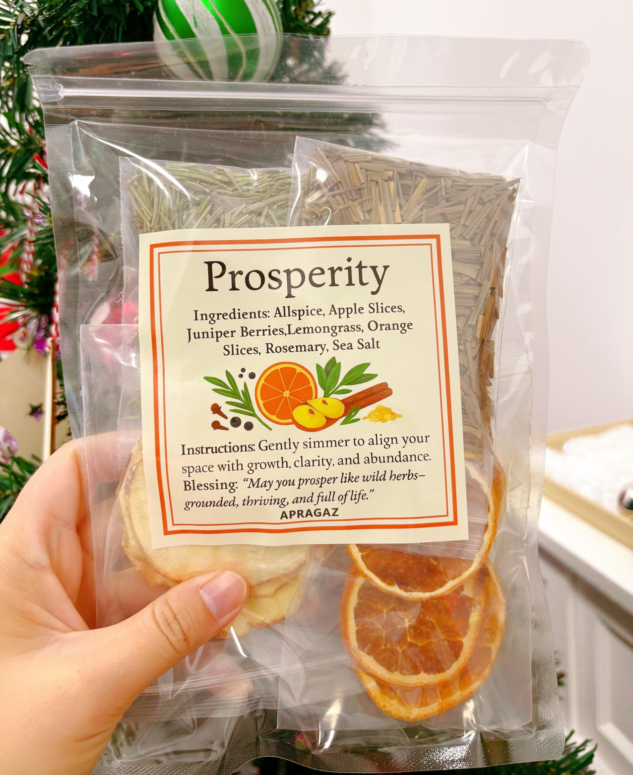 Apragaz ingredients spread with citrus, spices, and herbs for natural fragrance